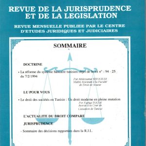 revue de la jurisprudence et de la legistation n°4 AVRIL 1998