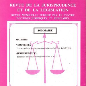 Revue de la jurisprudence et de la législation 2 février 1999